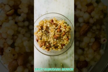 SPICY SABUDANA MUNCH II FAT LOSS SNACK II LOW CALORIE RECIPE II CHURI KHAN BHAINI SONG #SHORTS
