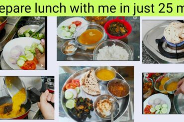 Prepare healthy & tasty lunch, in just 25 min /Veg lunch thali /vegetarian meal preperation