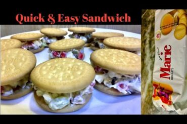 How to Make Creamy Fruit Sandwich | Unique Fruit Sandwich| Healthy Snacks Recipe | Fruit Chaat