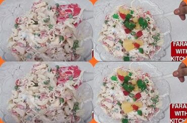 Russian Salad Recipe - Healthy salad recipe - Macaroni Russian Salad Recipe By Farah With Kitchen