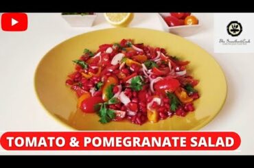Tomato & Pomegranate Salad | Tomato salad Recipe | Healthy Salad for weight loss #theinauthenticook