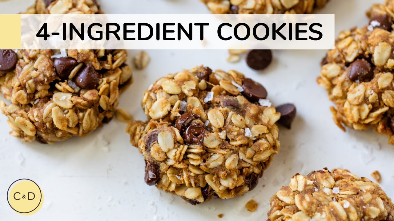 4 INGREDIENT PEANUT BUTTER OATMEAL COOKIES | healthy oatmeal breakfast cookies 4 INGREDIENT PEANUT BUTTER OATMEAL COOKIES | healthy oatmeal breakfast cookies