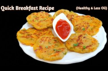 Quick & Easy Breakfast Recipe | (less oil) | Healthy Tasty Breakfast or Snacks Recipe