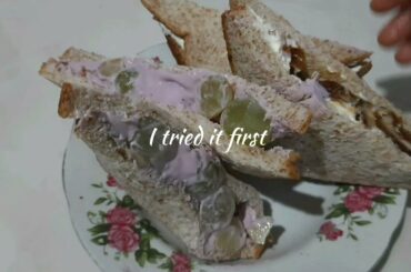 make healthy green grape and date sandwiches