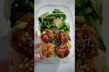 Meal Prep Inspo: Chicken Teriyaki Meatballs! #shorts #healthy #lunch