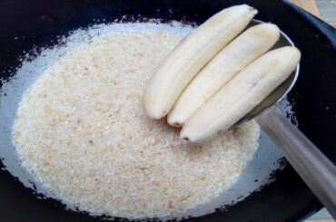 Delicious Rice Recipe With Banana- Healthy Breakfast Recipe- Easy And Quick Recipe