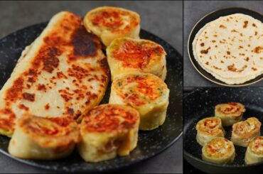 DON'T WASTE LEFTOVER ROTI BREAD, MAKE THIS DELICIOUS ROLL SNACKS | ROTI POTATO ROLL SNACKS RECIPE