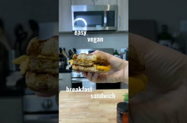 easy vegan breakfast sandwich! #youtubepartner #shorts
