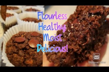 Just 2 Simple Main ingredients!| FLOURLESS|Blender Zucchini double chocolate muffin| Healthy recipes