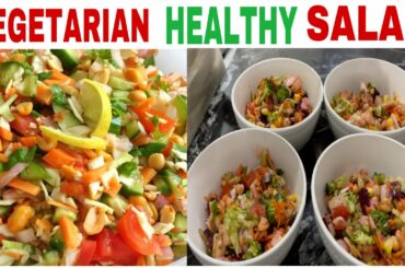 Vegetarian Healthy Salad Recipe |Veggy Salad For Weight Loss |Easy Salad Recipe|Cooking with Harman