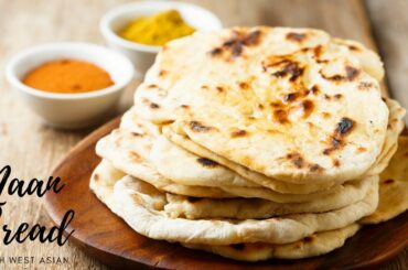 Healthy Naan Bread Recipe | Homemade Bread in Oven with Simple Ingredients and Whole Wheat Flour