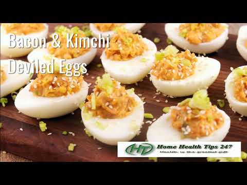 Lose Weight Healthy Recipes: Keto Bacon and Kimchi Deviled Eggs #shorts Lose Weight Healthy Recipes: Keto Bacon and Kimchi Deviled Eggs #shorts