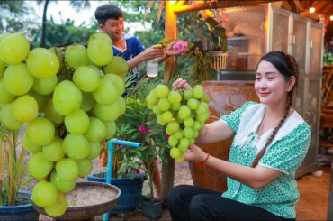 Fresh green grapes salad with no sugar | Fruit salad cooking | Healthy salad