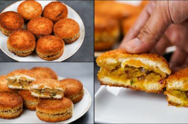 DON'T WASTE LEFTOVER BREAD, MAKE THIS DELICIOUS & CRISPY EVENING SNACKS | BREAD POTATO SNACKS RECIPE