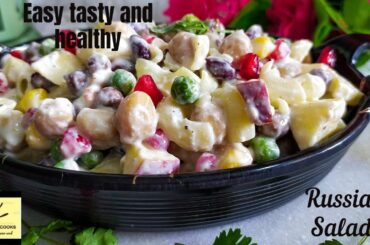 Russian Salad Recipe | Best Healthy and Tasty Salad | Party Salad Idea | Salad Recipe|Fariamby Cooks