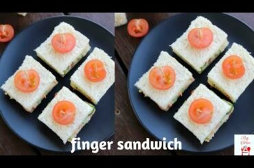 Finger Sandwich Recipe | Tea Sandwiches | Party Mini Sandwiches | Kids Special | Instant Sandwich