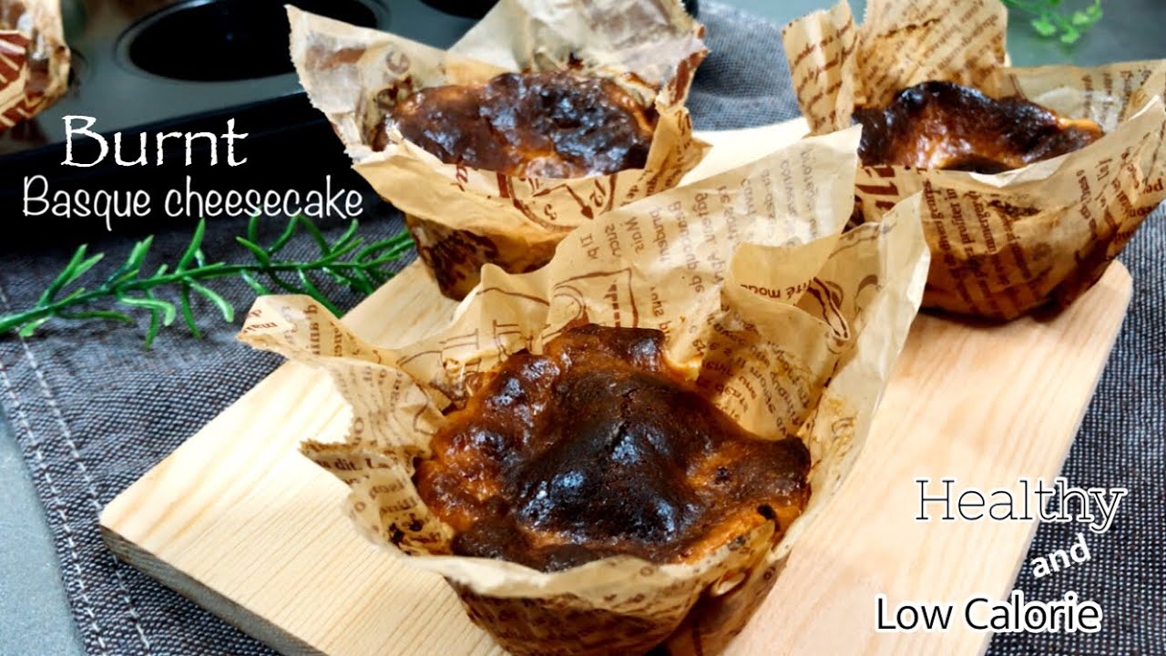 5 INGR! that Absolutely Healthy & Low Calorie Burnt Basque CheeseCake|Healthy Mini Burnt Cheesecake 5 INGR! that Absolutely Healthy & Low Calorie Burnt Basque CheeseCake|Healthy Mini Burnt Cheesecake