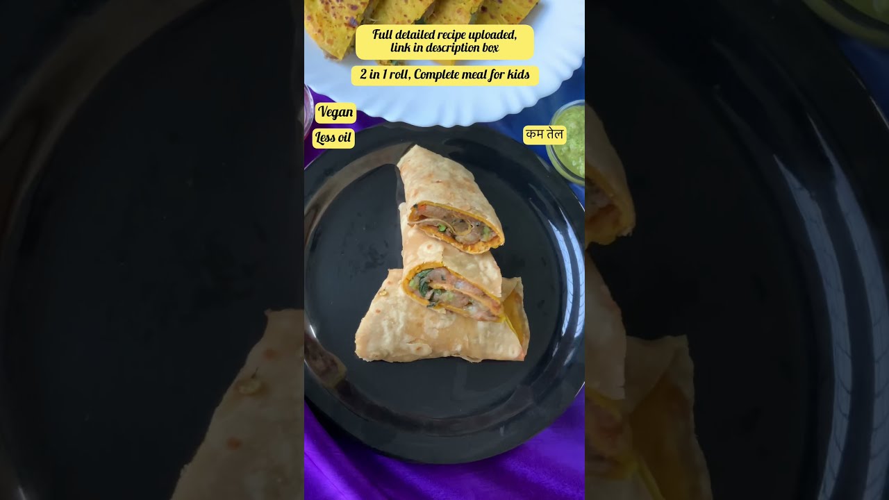 Veggie wrap| 2 in 1 roll #shorts #ytshortsindia #healthysnack Veggie wrap| 2 in 1 roll #shorts #ytshortsindia #healthysnack