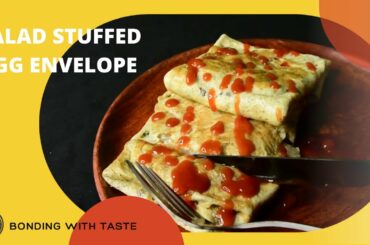 Salad Stuffed Egg Envelope | Easy and Healthy Breakfast Recipe