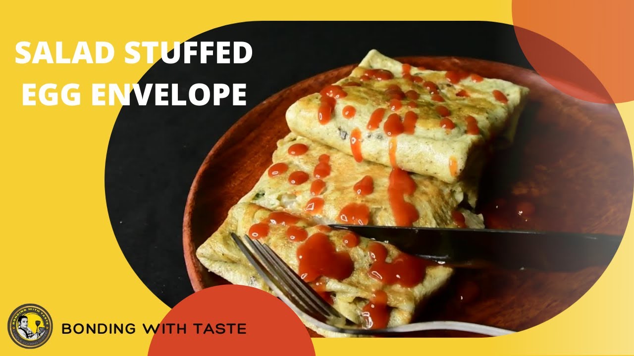 Salad Stuffed Egg Envelope | Easy and Healthy Breakfast Recipe Salad Stuffed Egg Envelope | Easy and Healthy Breakfast Recipe