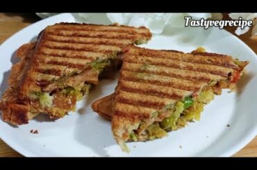 Street style grilled cheese sandwich recipe | Grilled samosa sandwich | Snacks to make at home
