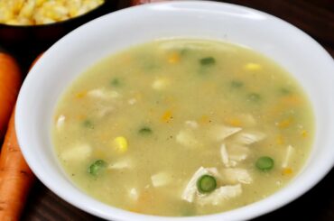 Chicken Sweetcorn Soup | Chicken Soup Recipe | Healthy Soup without Oil | Weightloss Recipe