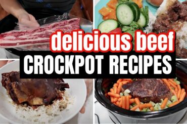 EASY BEEF CROCKPOT RECIPES | SLOW COOKER FAMILY DINNER IDEAS | FRUGAL FIT MOM