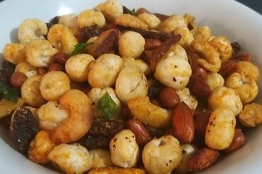 Healthy and Tasty Makhana Dryfruit Namkeen Recipe || Quick Easy Foxnuts Dryfruit Snack Recipe