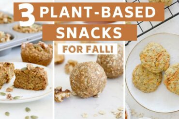 3 Plant-Based Snacks For Fall - Back To School + Workday Healthy Recipes!