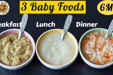 3 Healthy Foods for  Baby Breakfast, Lunch & Dinner | Fusion Cooking Baby Foods for 6M+ Babies