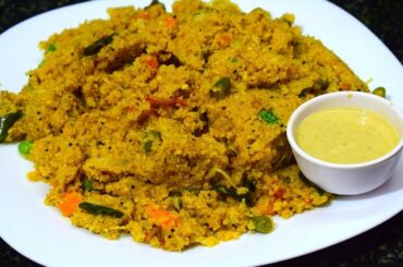 Godhumai Rava Salad | Healthy Breakfast Recipes | Broken Wheat Upma Recipe | Quick | Delicious