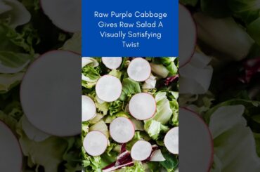Salad with Summer Greens - Purple Cabbage Healthy! #shorts #rockeeina #saladrecipes