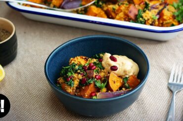 Roasted Sweet Potato Couscous Salad (Easy, Healthy, Vegan Recipe)