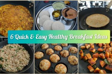 6 quick & easy Indian breakfast recipes | Healthy Millet recipes | Sunday - Friday breakfast recipes