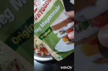 Mayonnaise Sandwich Recipe | Veg Club Sandwich Recipe | Easy & Quick Mayo Sandwich Recipe  | #shorts