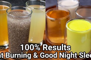 7 Drinks for Fat burn Weight loss & Better sleep at Night | Stress Relieve Natural Homemade Drinks