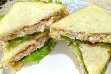 Bakery Style Egg Chicken Sandwich Recipe | How To Make Chicken Egg Sandwich At Home | @Yummz Cooking