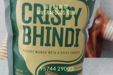Crispy and crunchy bhindi chips | Unique okra chips | Healthy vegetable snacks | Rivera food #shorts