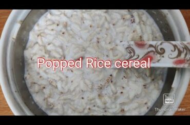 Popped Rice cereal | Instant Healthy breakfast/snacks with Rice Pori | Cereal Recipe @Visuals 1ly