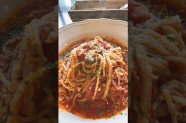 HEALTHY LUNCH MENU -JAPAN TOMATO SPAGHETTI WITH FRESH VEGETABLE SALAD ASMR #shorts