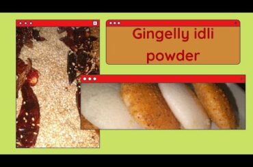 Idli milagai podi / Ellu idli podi ,/ healthy recipes