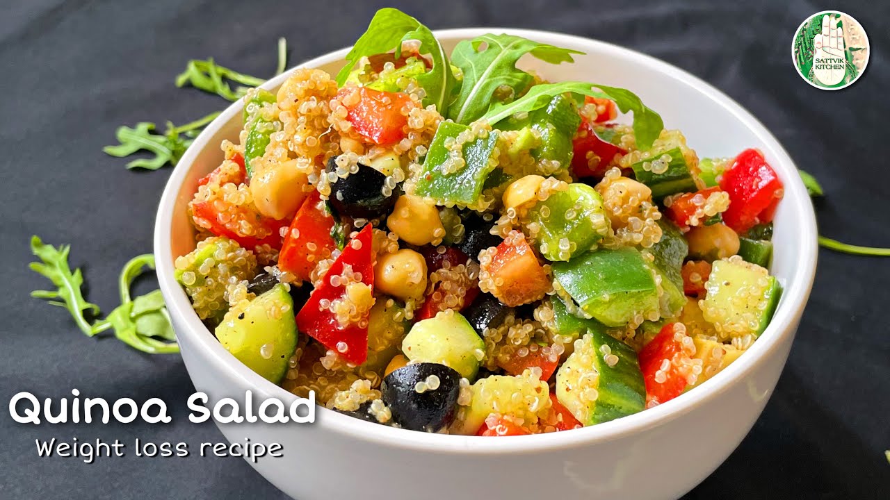 Quinoa Salad Bowl for weight loss | Healthy and quick Salad recipe – Sattvik Kitchen Quinoa Salad Bowl for weight loss | Healthy and quick Salad recipe - Sattvik Kitchen