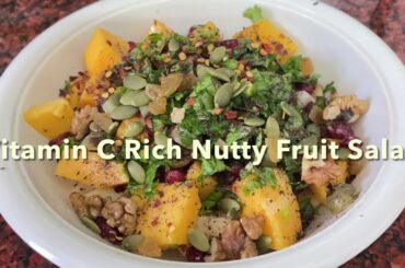 Vitamin C rich Nutty Fruit Salad Recipe | Weight loss Salad | Healthy Salad | Spicy Fruit Salad