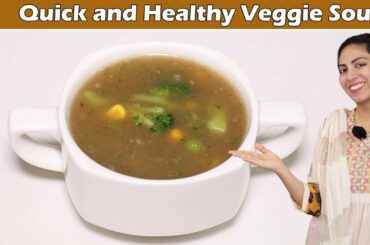 Quick and Healthy Veggie Soup Recipe Using Opa! Frozen Vegetables | Kitchen With Amna