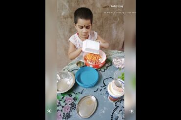 Super green and healthy salad recipe preparing by 5 year old baby