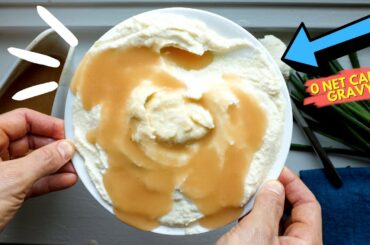 Keto Mashed Potatoes Recipe With A Low Carb Gravy That's Made In 5 Minutes