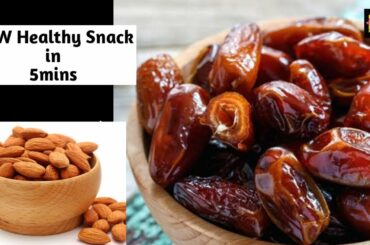 New Snack Recipe|Guilt free Snack in 5mins|Quick & Healthy snack|Snack with Dates & Almonds