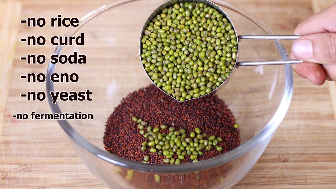 Make This Tasty and Healthy Breakfast/Dinner With Ragi and Moong | No Fermentation Recipe Make This Tasty and Healthy Breakfast/Dinner With Ragi and Moong | No Fermentation Recipe