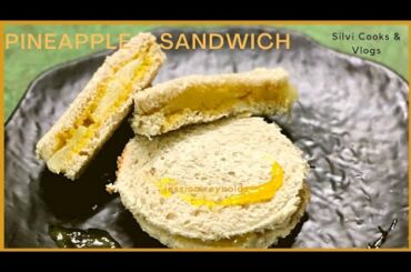 Pineapple Sandwich Recipe | Sandwich street food | Breakfast recipes | Shorts | Silvi Cooks & Vlogs