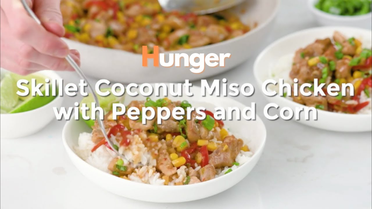 Skillet Coconut Miso Chicken with Peppers and Corn | Easy cooking recipe Skillet Coconut Miso Chicken with Peppers and Corn | Easy cooking recipe